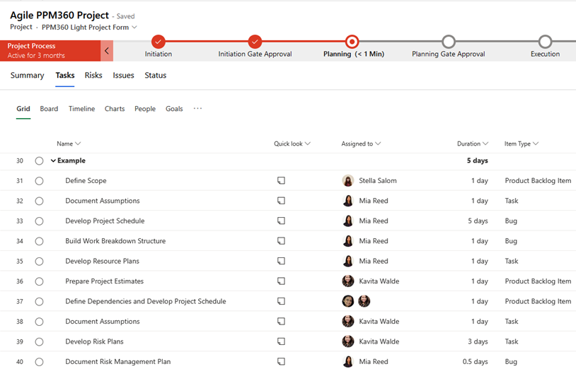 Figure 2 - In this example, a custom field is used to identify different item types.